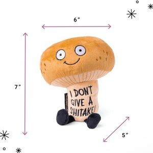 Punchkins Mushroom Plushie - I Don't Give A Shitake Sassy Mushroom Plush